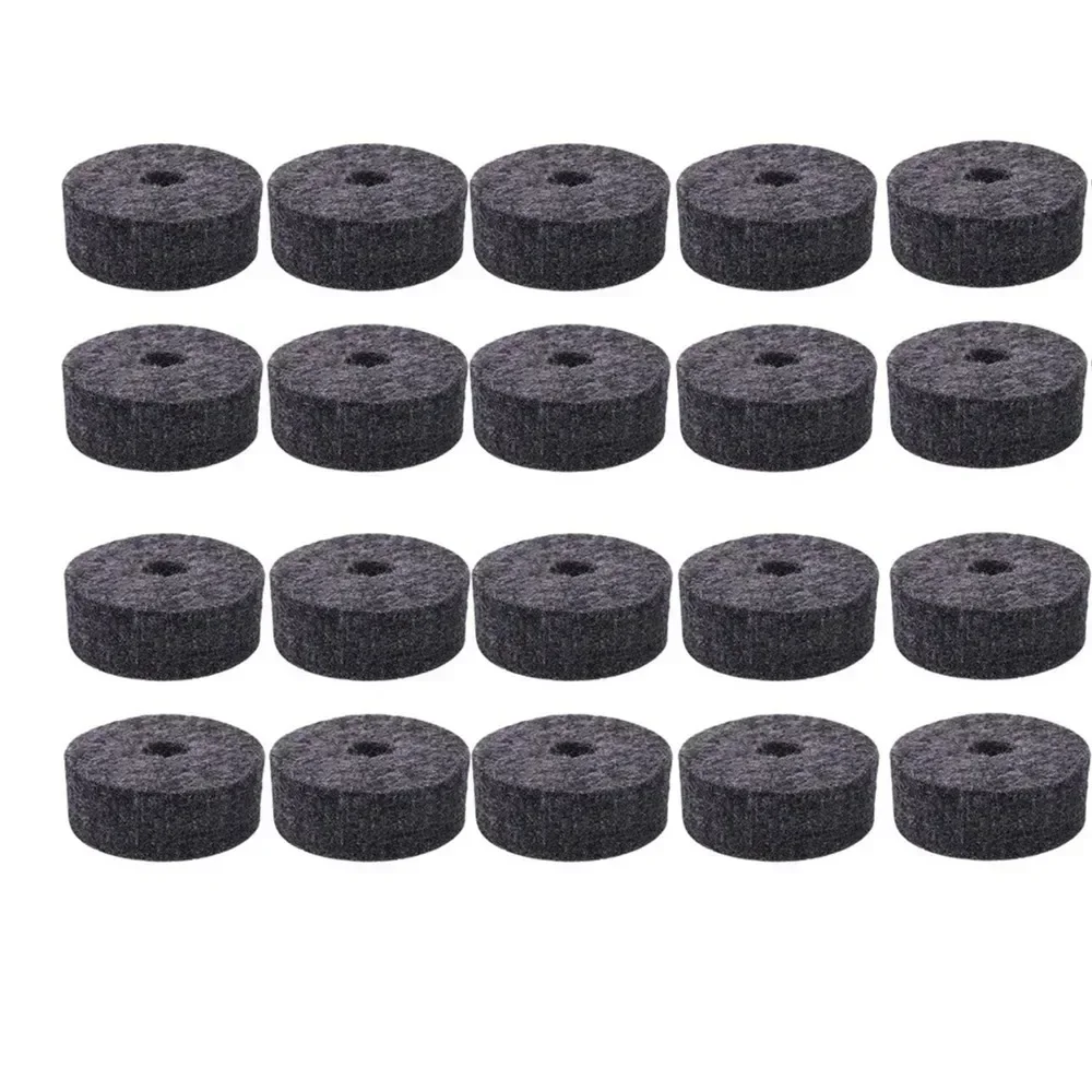 Arandela de fieltro para platillos de 20 piezas, platillos Crash, juego de piezas de tambor de fieltro de embrague, accesorios grises, arandela de fieltro para tambor