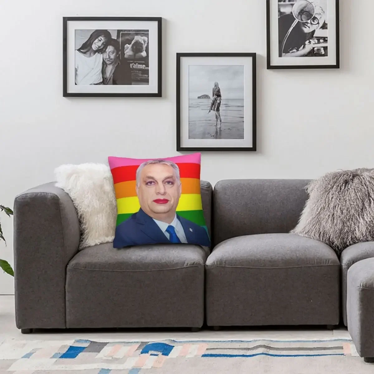 غطاء وسادة مربع من البوليستر Viktor Orban ، غطاء وسادة مزخرف بسحاب مطبوع ، غطاء وسادة مقعد أريكة #5