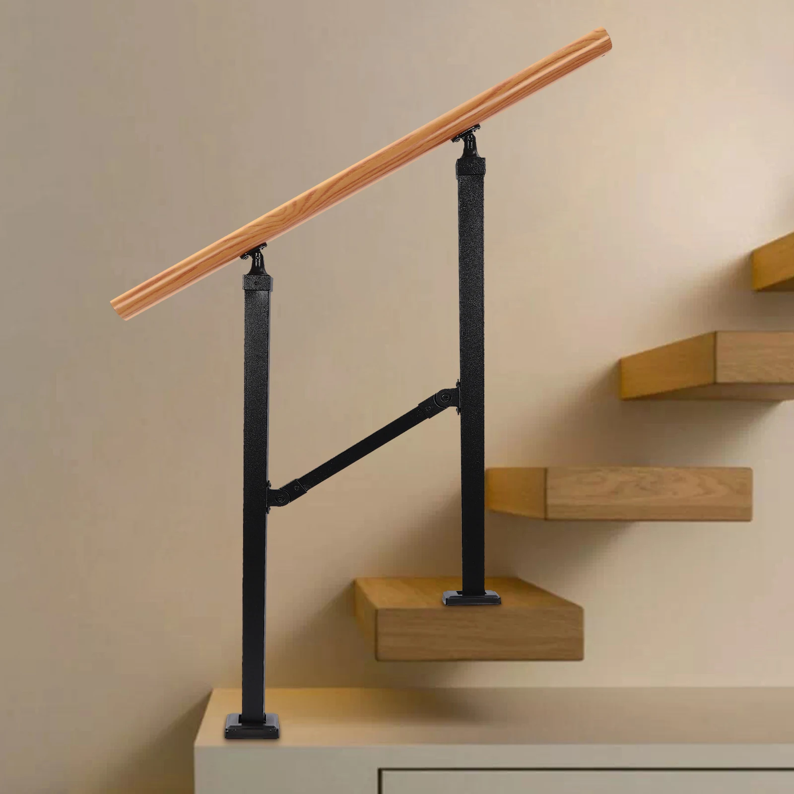 

Handrails for Outdoor, Staircase Handrail, 2-Step Handrail Suitable for Porches, Balconies, Gardens, Hotels, Staircases