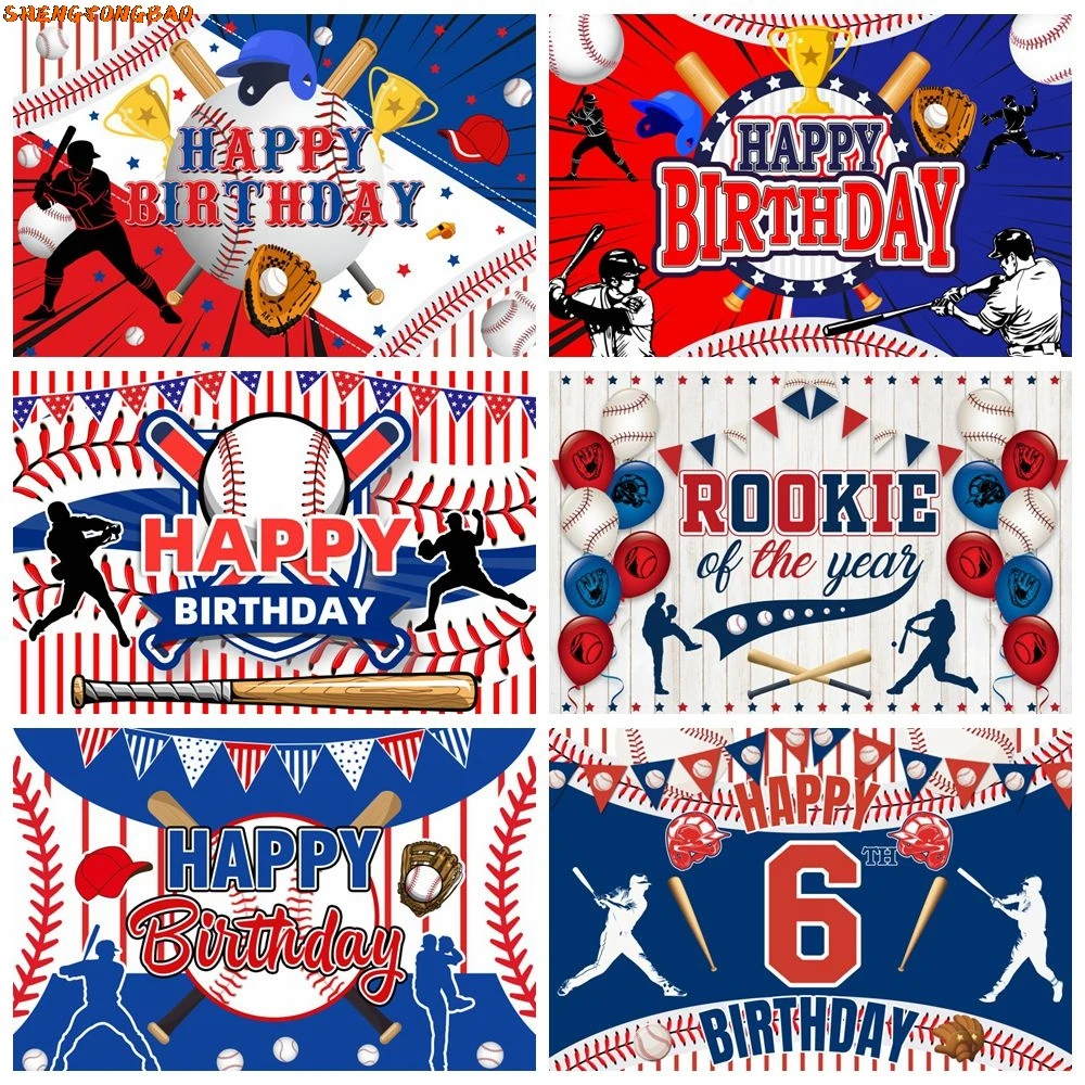 

Baseball Backdrop Boys Baby Shower Kids Birthday Party Customize Photography Background Decor Banner Poster Photo Studio Props