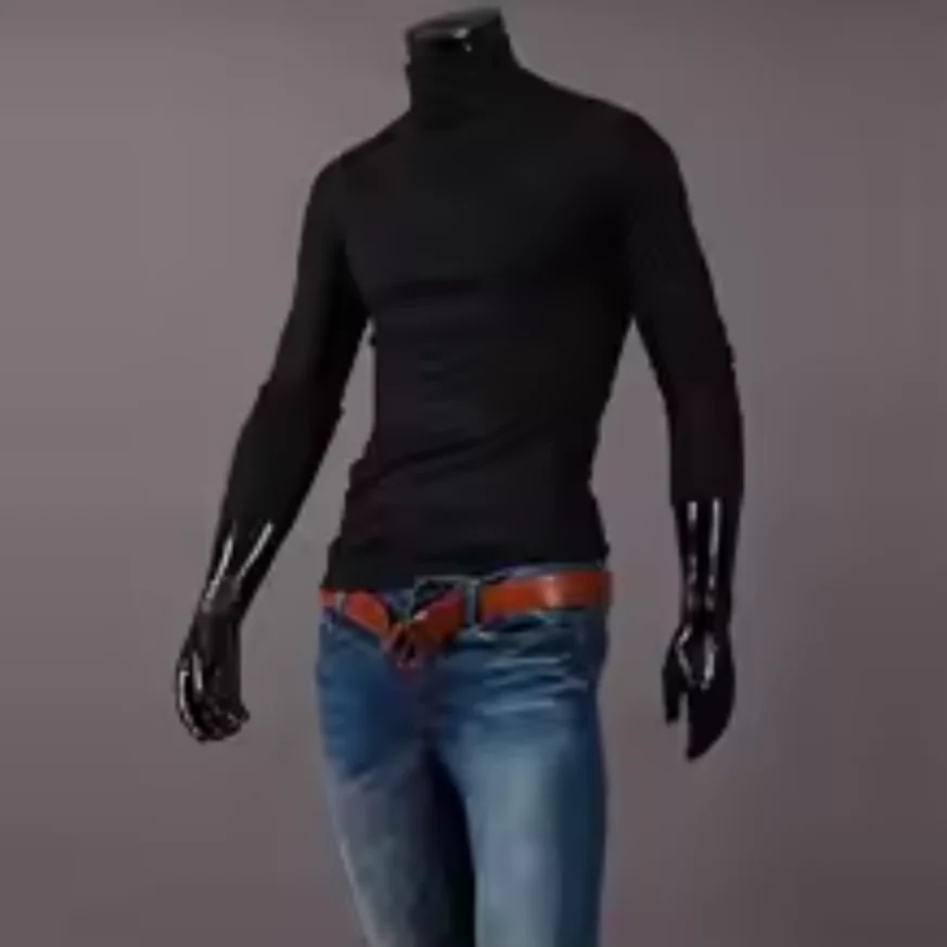 Thermal Underwear Tops Men Spring Clothes Thermal Shirt Autumn Men's Winter Tights High Neck Thin Slim Fit Long Sleeve T-shirt