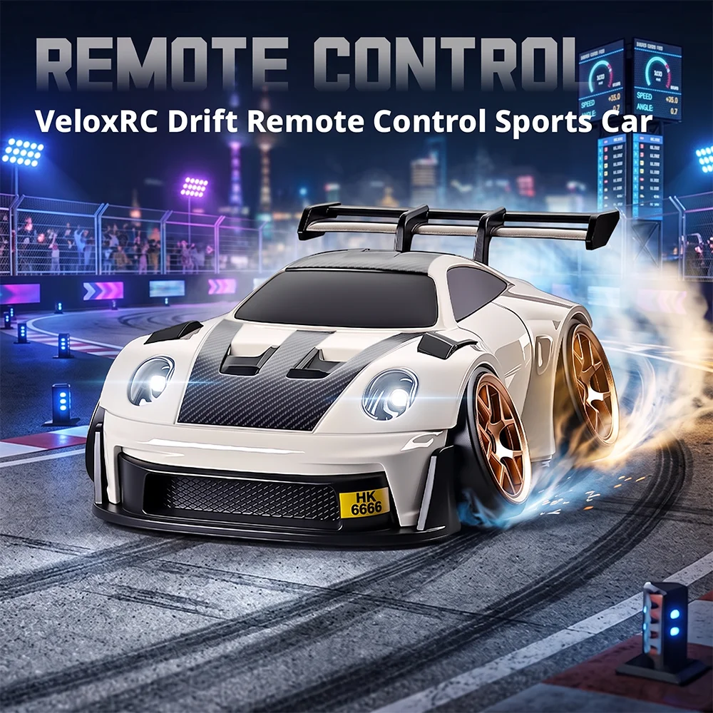 VeloxRC 4WD High Speed Drift RC Car Sports Racing Vehicle Carbon Fiber Style Model Electronic