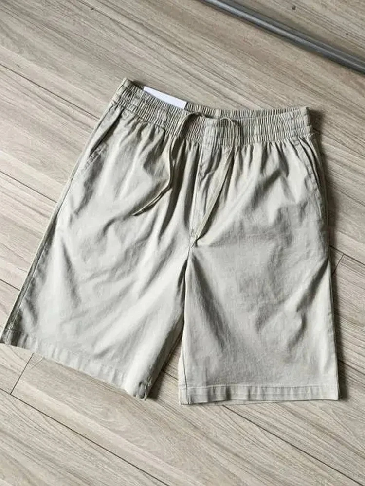 

Новые летние модные американские свободные повседневные шорты для мужчин из чистого хлопка, комфортные, дышащие, с эластичным поясом S...