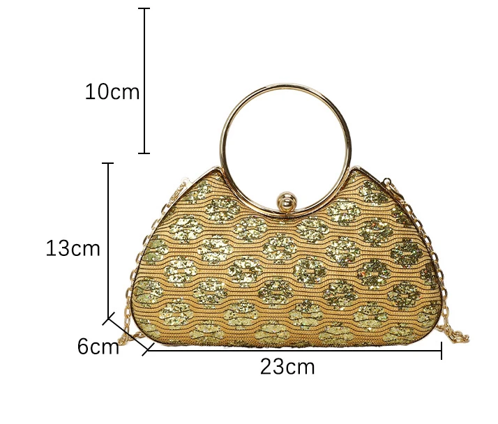 المرأة مساء حقيبة حقيبة كروسبودي مقبض معدني علوي مساء مأدبة حقيبة بريق لامعة صندوق حقيبة كتف حقيبة المعصم الترتر حقيبة السيدات #6