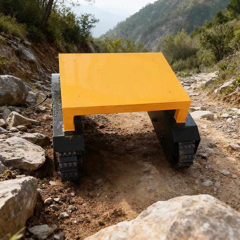 25KG Load Compact Electric Remote Control Crawler Chassis, Low Speed Walking Undercarriage for Mini Construction Excavator