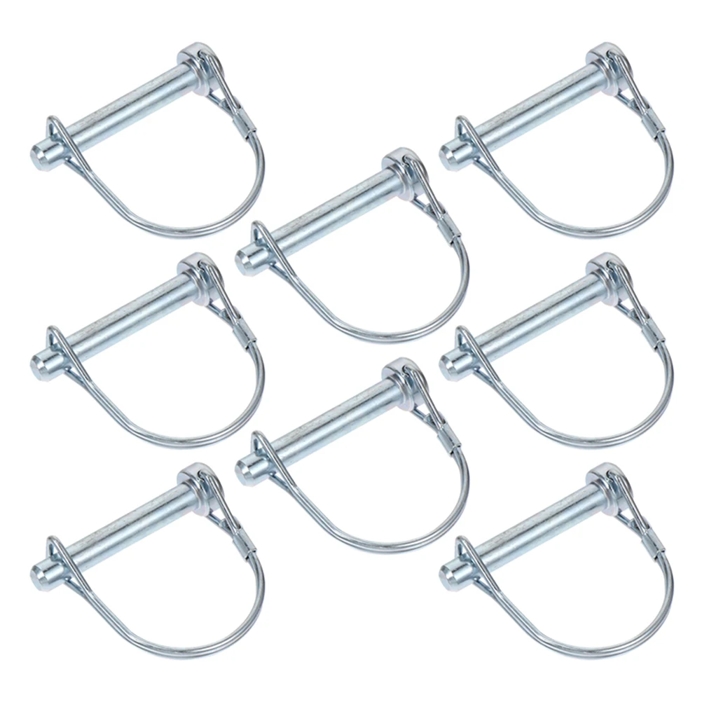 

8pcs D-Type Safety Coupler Heavy Duty Carbon Steel Hitch Locking Pin Trailer Positioning Pin Quick Release Corrosion Resistant