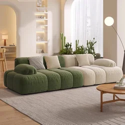 Lounge Living Room Sofa Nordic Minimalist Plush Modern Elegant Sofa Puff Designer Floor Divani Da Soggiorno Home Furniture