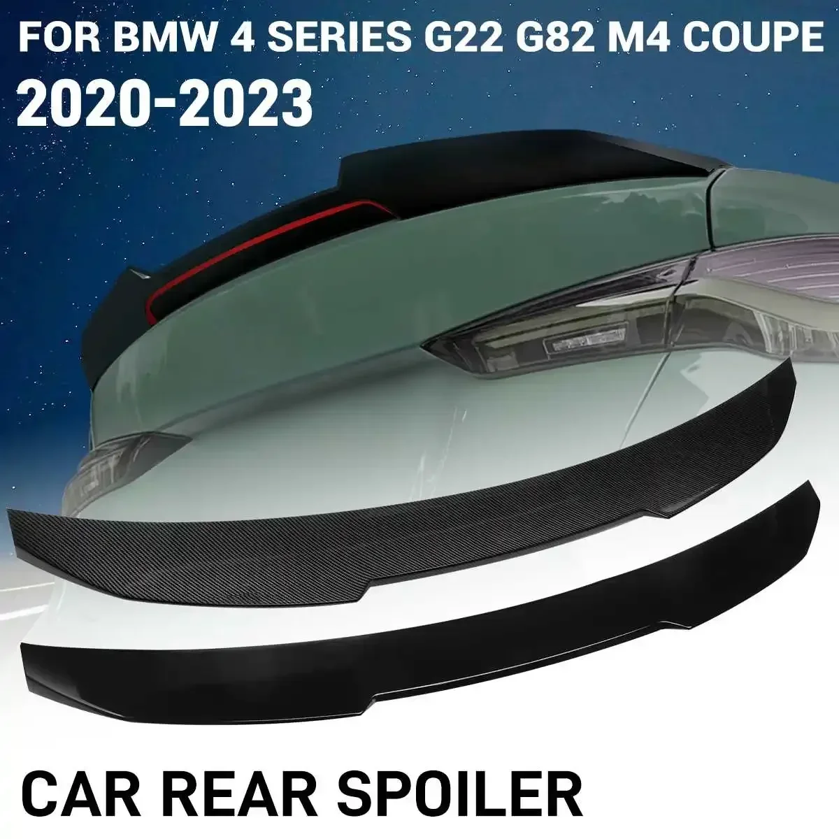 

Carbon Fiber Style Rear Spoiler Trunk Wing For BMW 4 Series G22 G82 M4 Coup 2020-2023 PSM Style 2020 2021 2022 2023