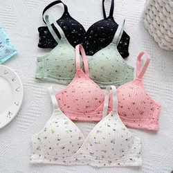 SP&CITY Korean Flower Valley Small Chest Gathered Bras Female Thin No Steel Ring Breathable Bralette Comfortable Seamless Lbra