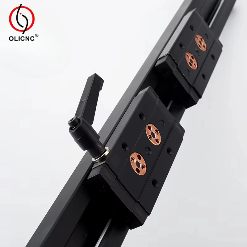 Sgr15 sgr20 sgr25 sgr30 3/4/5 roda com bloqueio corrediça de 500mm 1000mm, trilho guia deslizante personalizável atuador linear quadrado