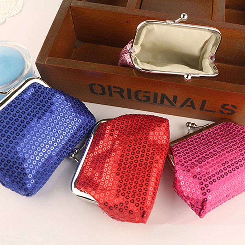 Kids Coin Purse Glitter Sequin Coin Purse Pouch Clutch Cash Holder Money Bag for Women Girls