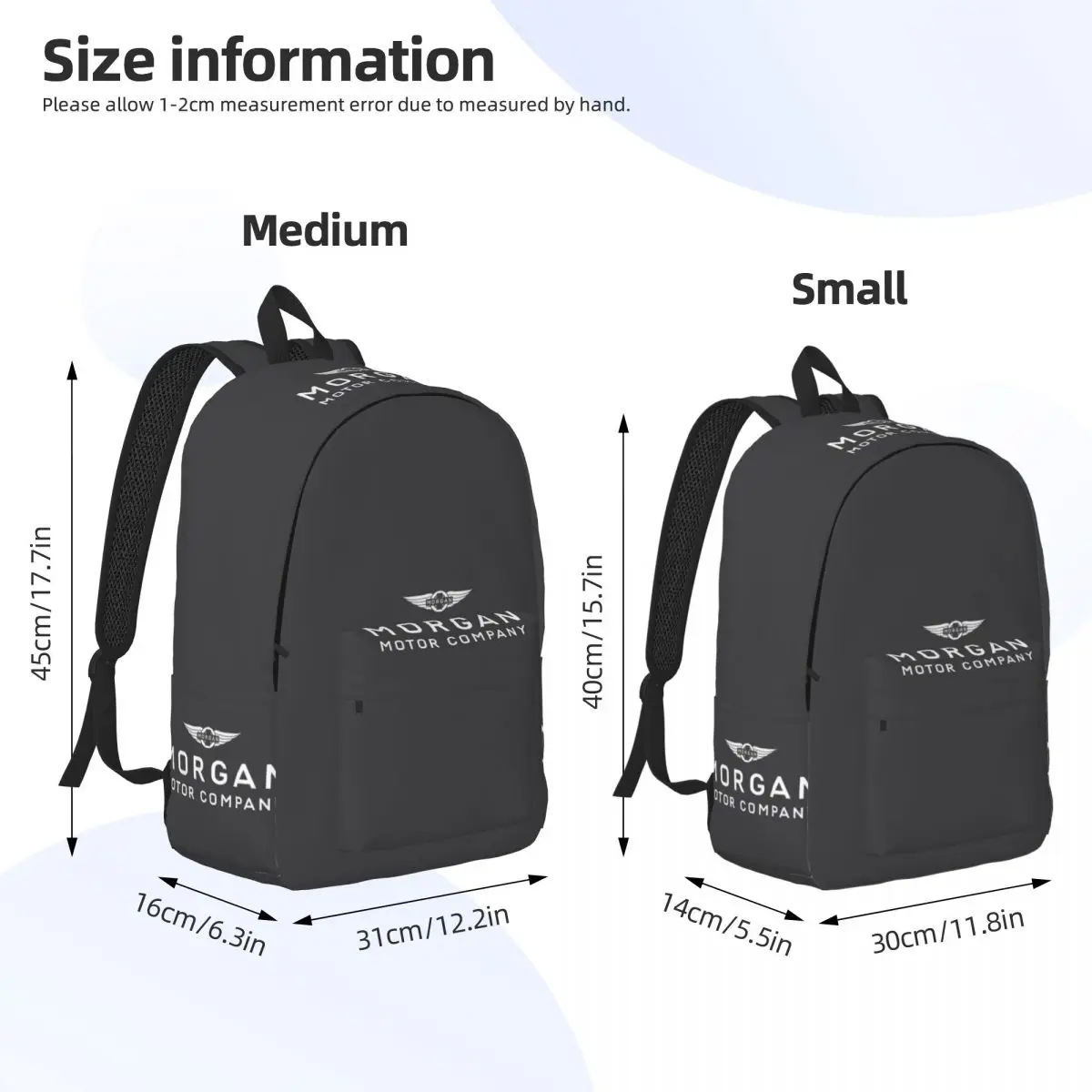 Morgan Motor Car Company Backpack Daypack Large Capacity Children BookBag School Bag Shoulder Bags for Boys Girls