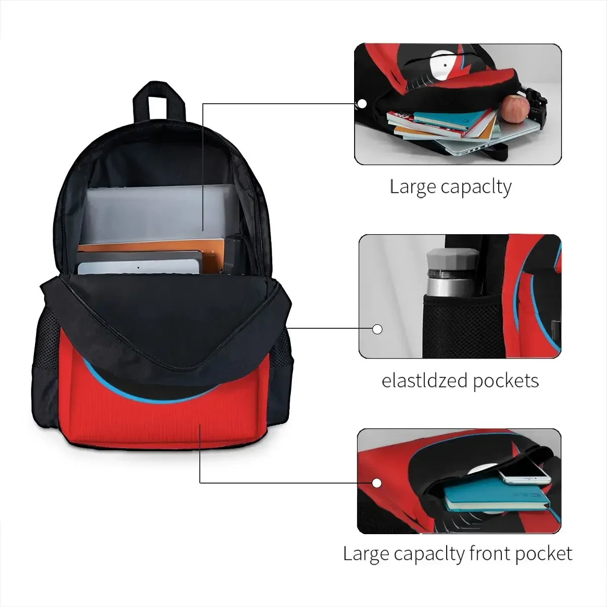 Bowie zigbee mochilas meninos meninas bookbag crianças sacos de escola dos desenhos animados mochila de viagem bolsa de ombro grande capacidade