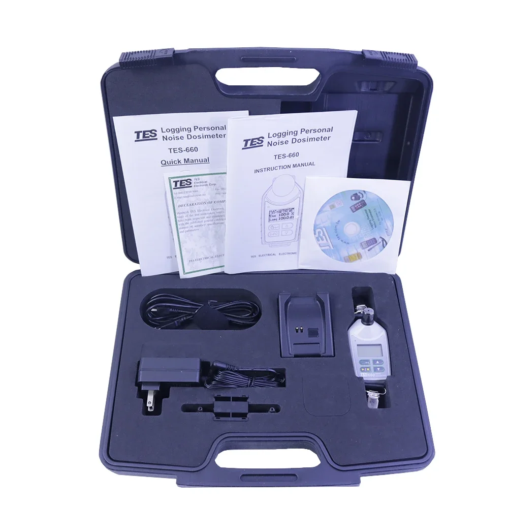 TES-660 Micro Noise Dosimeter(Badge Type) Personal Sound Exposure Meters Sound Level Meter Decibel Meter