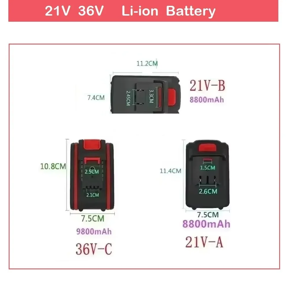 Литий-ионный аккумулятор высокой емкости 21 В/36 В DZ21V — 8800 мАч для электрических отверток Литий-ионный аккумулятор высокой емкости 21 В/36 В DZ21V — 8800 мАч для электрических отверток