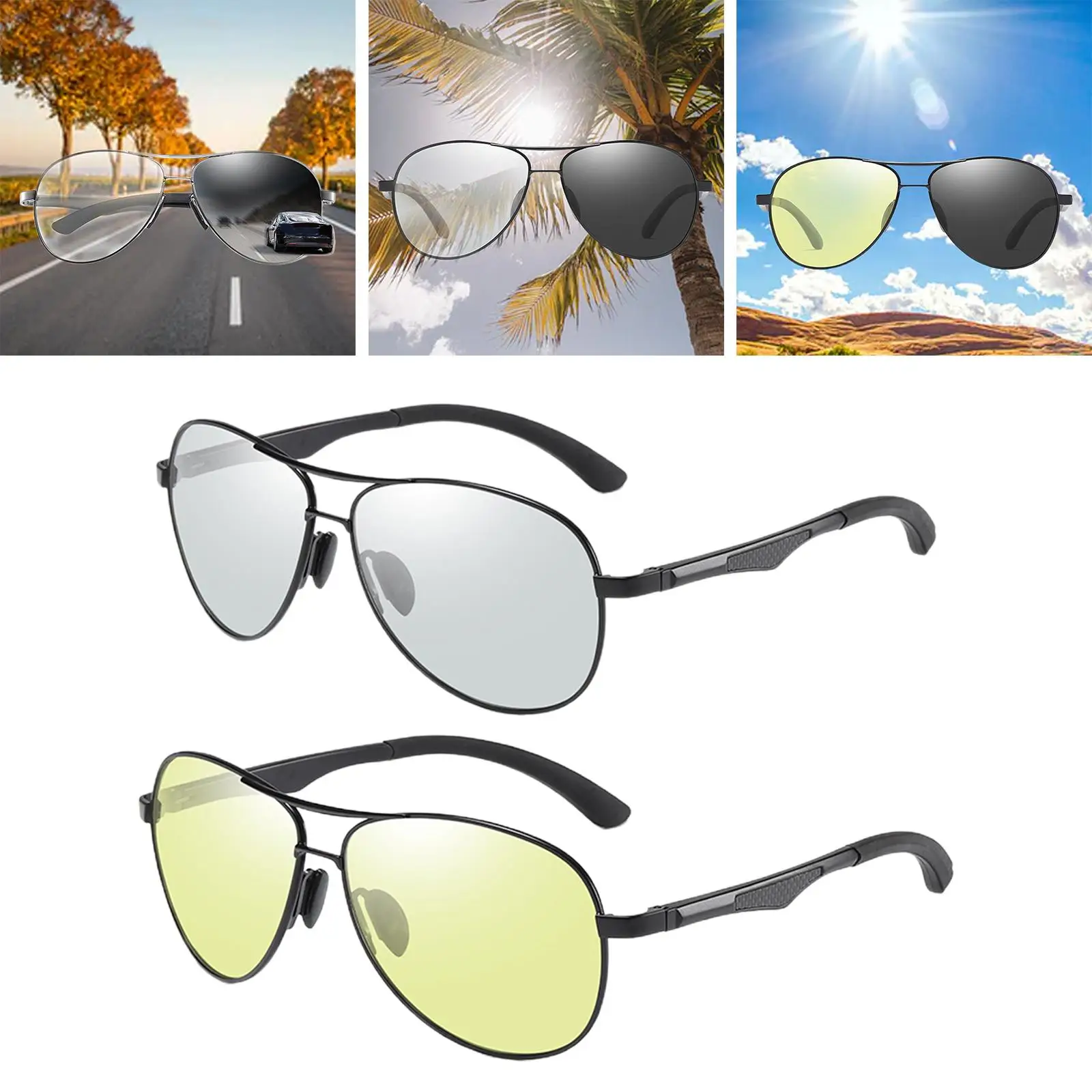 

Фотохромные солнцезащитные очки для мужчин. Поляризационные очки для вождения, рыбалки и очки.