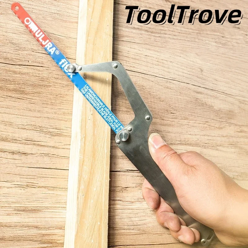 Metal Hand Saw - Stainless Steel Hacksaw Frame, Multi-Function Thickened Portable Saw, Woodworking Saw & Household Saw Blade