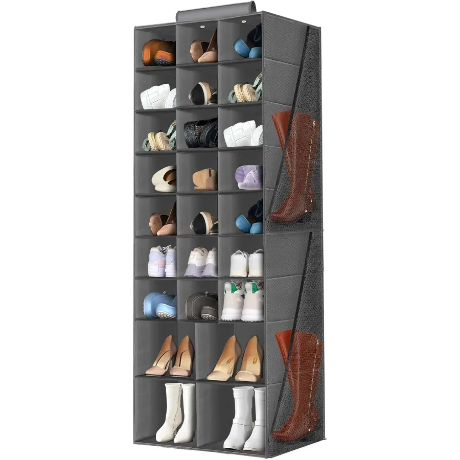 

Hanging Shoe Organizer for Closet Closet Hanging Shoe Storage Rack Holder Shelves Collapsible Shoe Closet Organizers and Storag