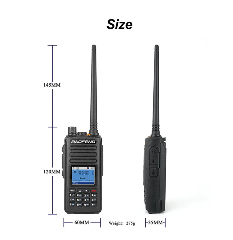 Imagem -05 - Dmr Walkie-talkie Digital Slot de Tempo Duplo Gps Atualização Rádio Portátil em Dois Sentidos Vhf Uhf Rádio Amador Nível Gps Baofeng-dm1702