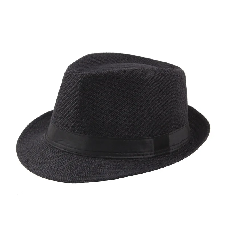 Trendy Breite Krempe Männer Stroh Hut Frauen Sommer Einfarbig Fedoras Jazz Sonne Kappe Outdoor Casual Panama Cowboy Hüte – Detail 8