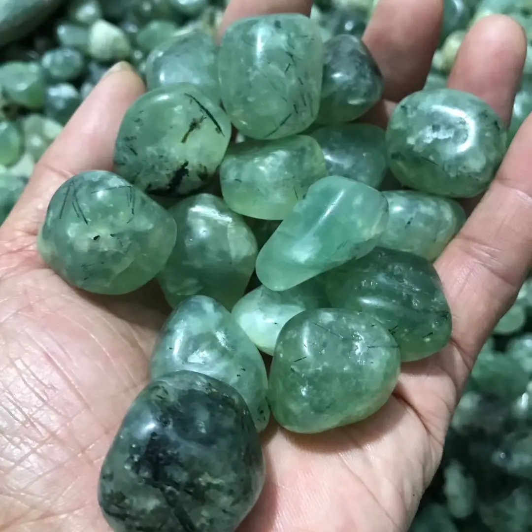 1000g 5A+100% Natural Prehnite Green Grape Quartz Crystal Gravel Stone Decoration Natural Quartz Crystals