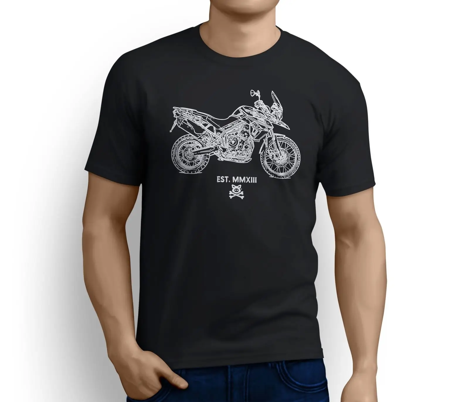 Hot Sale American Motorbike Tiger 800 Xc Inspired Motorcycle Art T-Shirts Tee Shirt Custom Aldult Teen Unisex Fashion Funny New