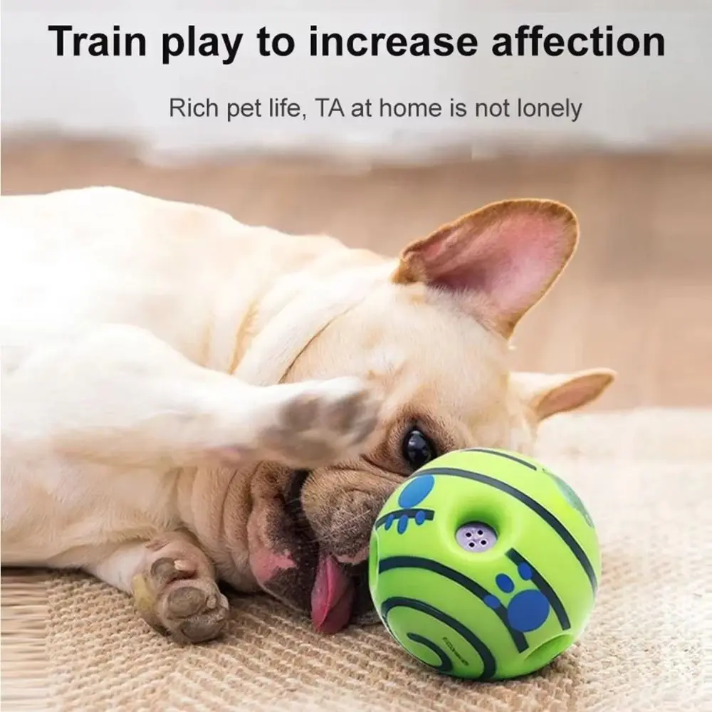 New Funny Wobble Wag Giggle Ball Non-toxic Pet Squeakers Interactive Toys Rolled No Batteries Required Dog Toy