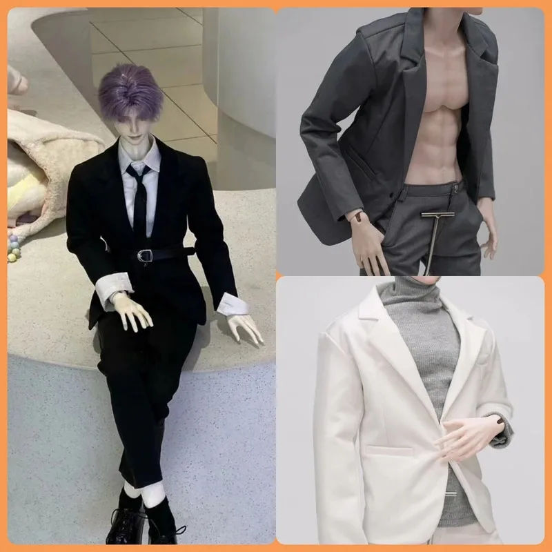 

[Only Selling Clothes ] Big Size Doll Handsome Classic Versatile Solid Color Slim Fit Trousers Belt Set For ID75 uf75 1.0