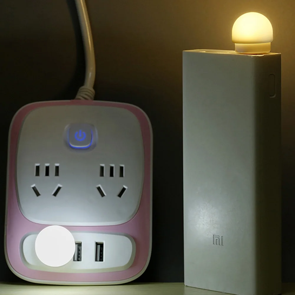LED Night Lights USB Plug Mini LED Book Lights Night Reading Light Mobile Power Charging Mini LED Lights Night Lamp
