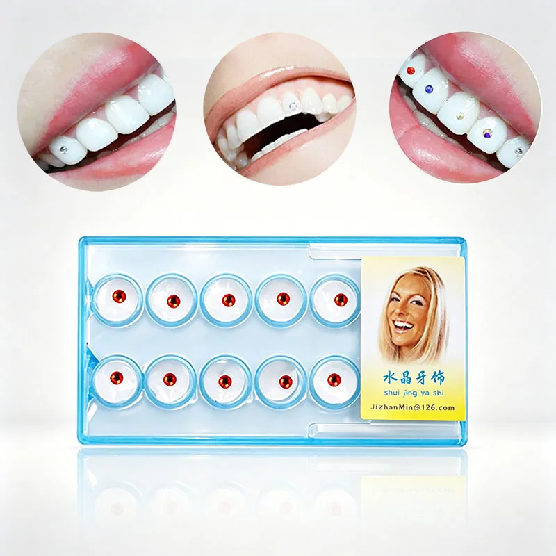 

10pcs/Box Mixed Color Crystal Tooth Gems Jewelry, Shining Dental Rhinestones Teeth Ornaments, DIY Oral Art Hip Hop Smile Decorat