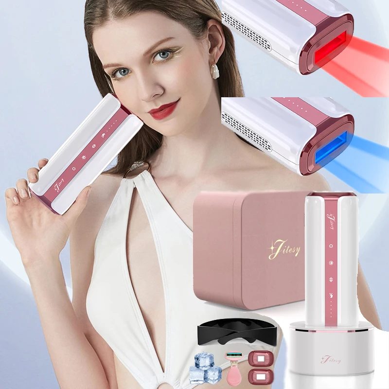 Depiladora IPL Sapphire Ice Pro, Depilación Rápida con Luz Pulsada Intensa, Depilación en Húmedo Segura con Enfriamiento de Hielo, Indolora y Portátil para Mujeres, Cuerpo y Bikini