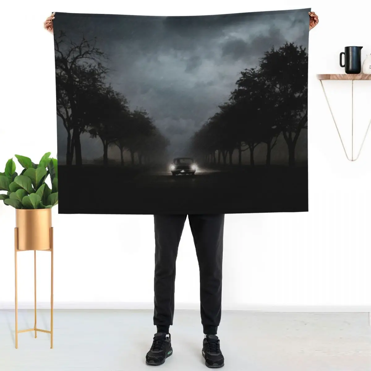Driving Into The Storm Throw Blanket Fashion Sofas Custom Picnic for winter Bed covers Soft Blankets