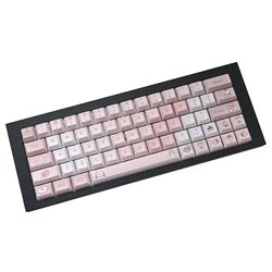Sweet Rabbit Keycap Pink KCA Profile DYE Sublimation 140 Key PBT Keycaps With ISO Enter For Cherry Mx Switch Mechanical Keyboard
