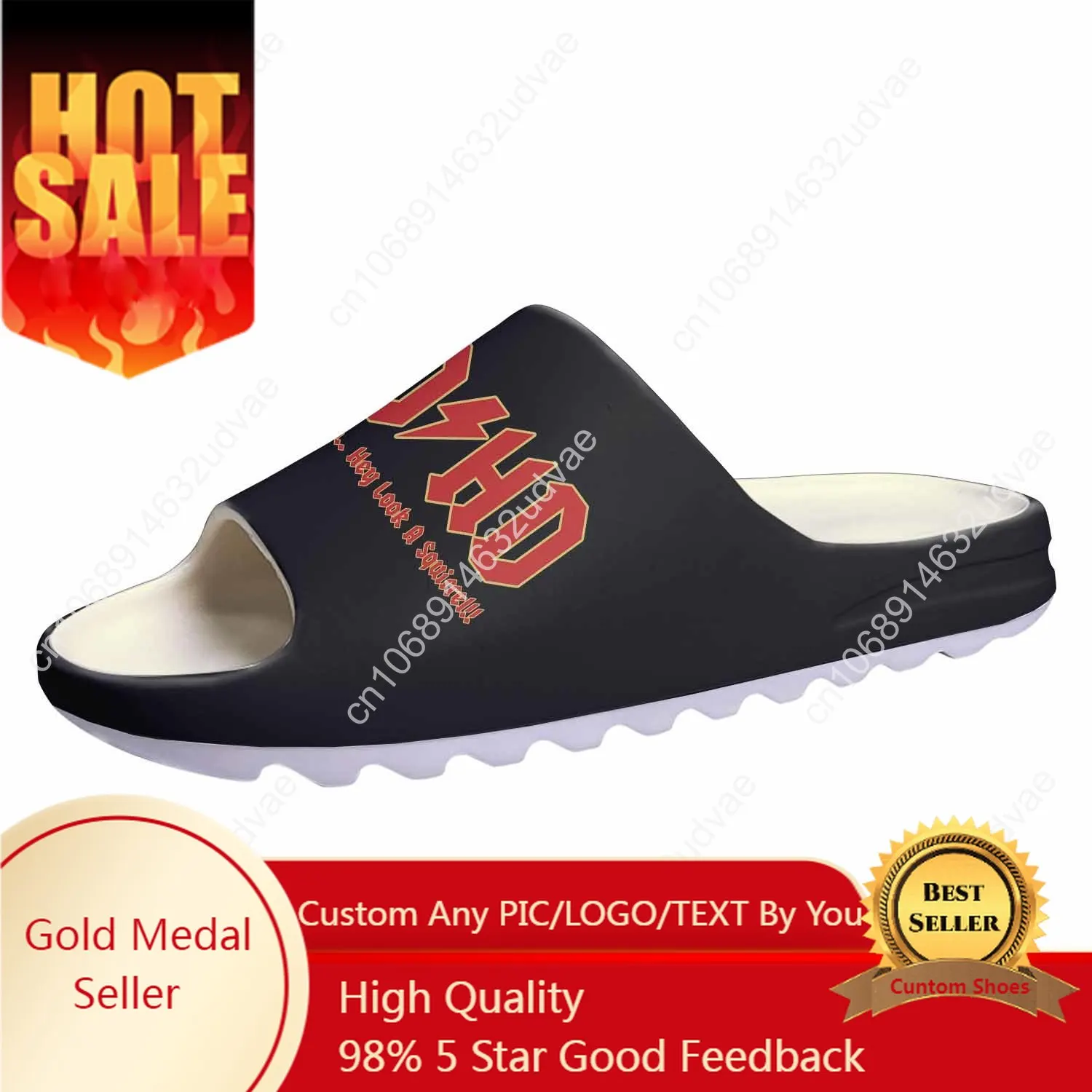 

Go All Out Adult ADHD Highway to Hey Look A Squirrel Funny Music Custom Shoes Mens Womens Teenager Beach Step In Slliper