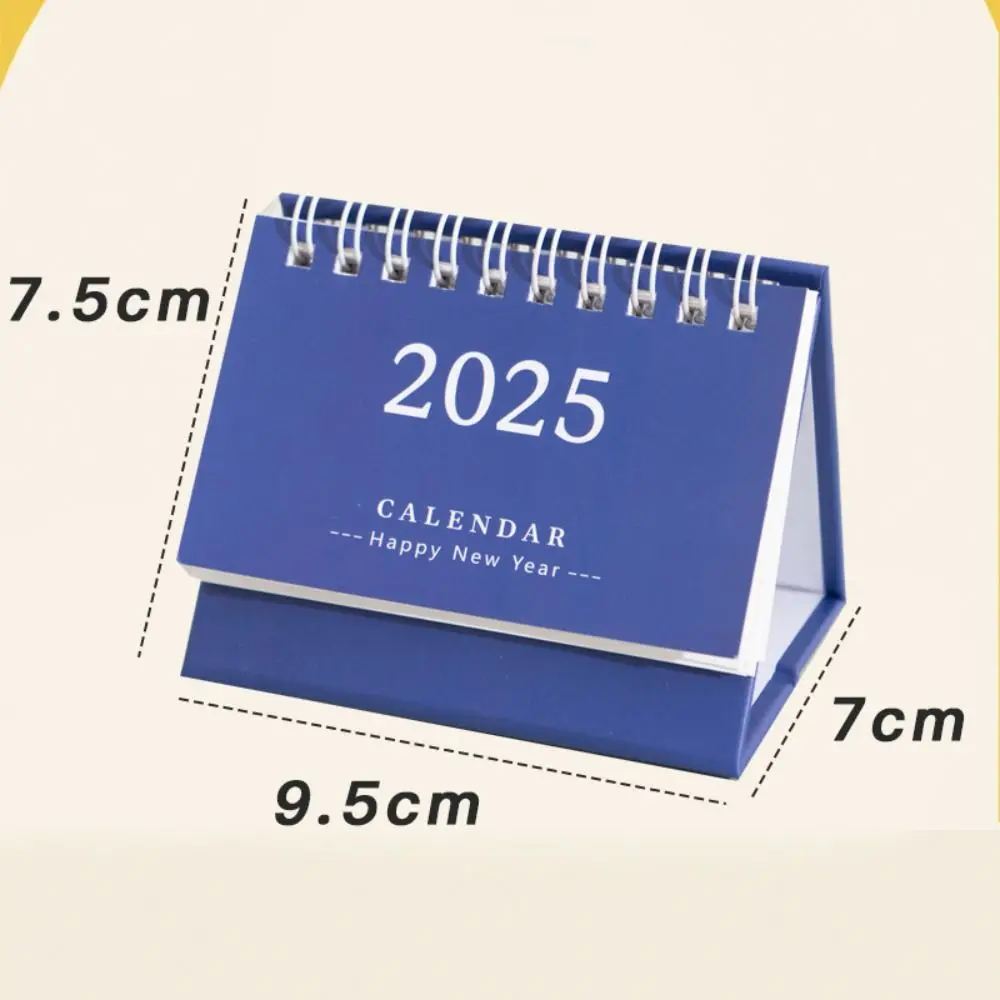 2025 Mini Desk Calendar Office School Supplies Table Calendars Simple Yearly Monthly Daily Planner Desk Accessories Decor