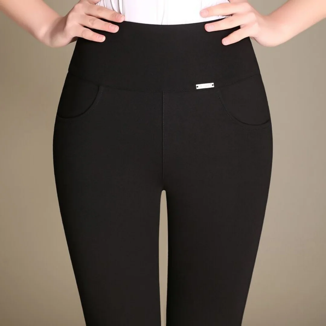 

Spring And Autumn New Women's Trousers Were Thin Elastic Stretch Pants Large Size Elastic High Waist pencil pants