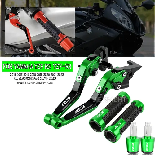 Imagen 1 del producto YZFR3 2023 2024 frenos de motocicleta palanca de embrague extremos de barra de mango para YAMAHA YZF R3 2015 2016 2017 2018 2019 2020 2021 2022 YZF-R3