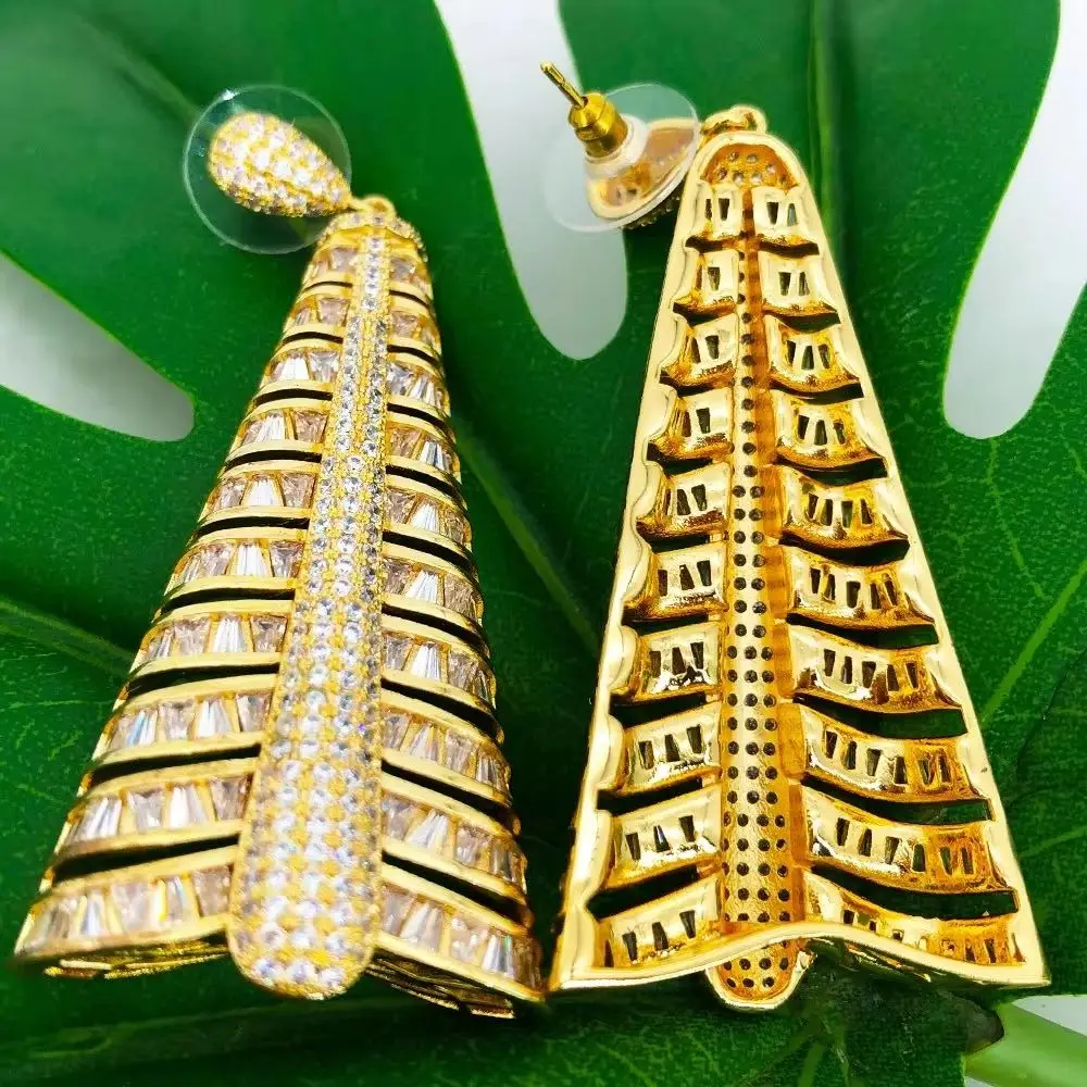 

missvikki Dubai Bridal Earrings 2025 Summer Party New Hot Women Wedding Cubic Zirconia Noble Bridal Earrings Costume Jewelry