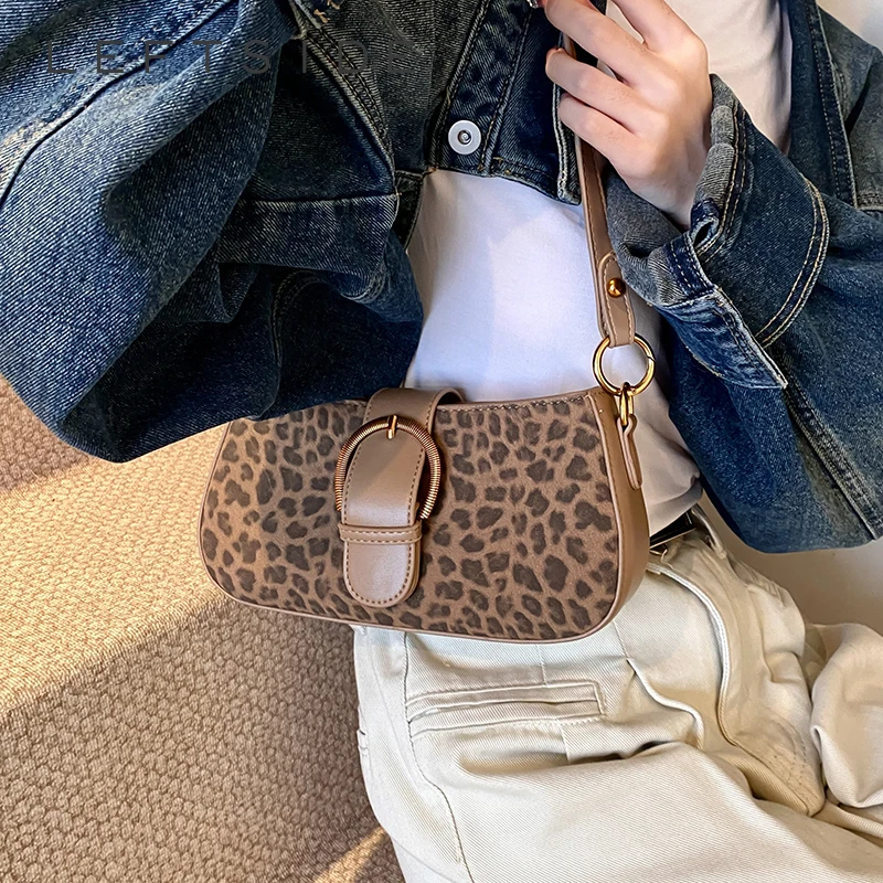 

Левая сторона, женская маленькая сумка через плечо из искусственной кожи, 2025, брендовая леопардовая сумка через плечо, роскошные дизайнерские женские брендовые сумки и кошельки