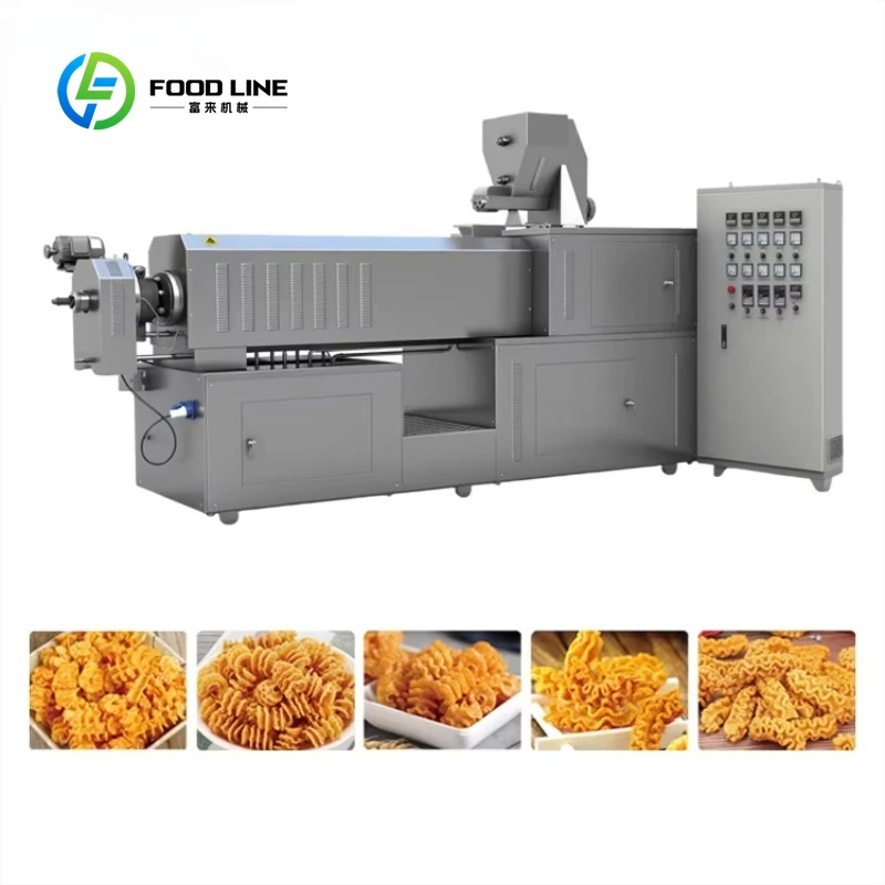 Customized Automatic Crispy Chip Pellet Snack Production Line Shell Pizza Rolls 100-500kg/h Deep Fryer Industrial Food Equipment