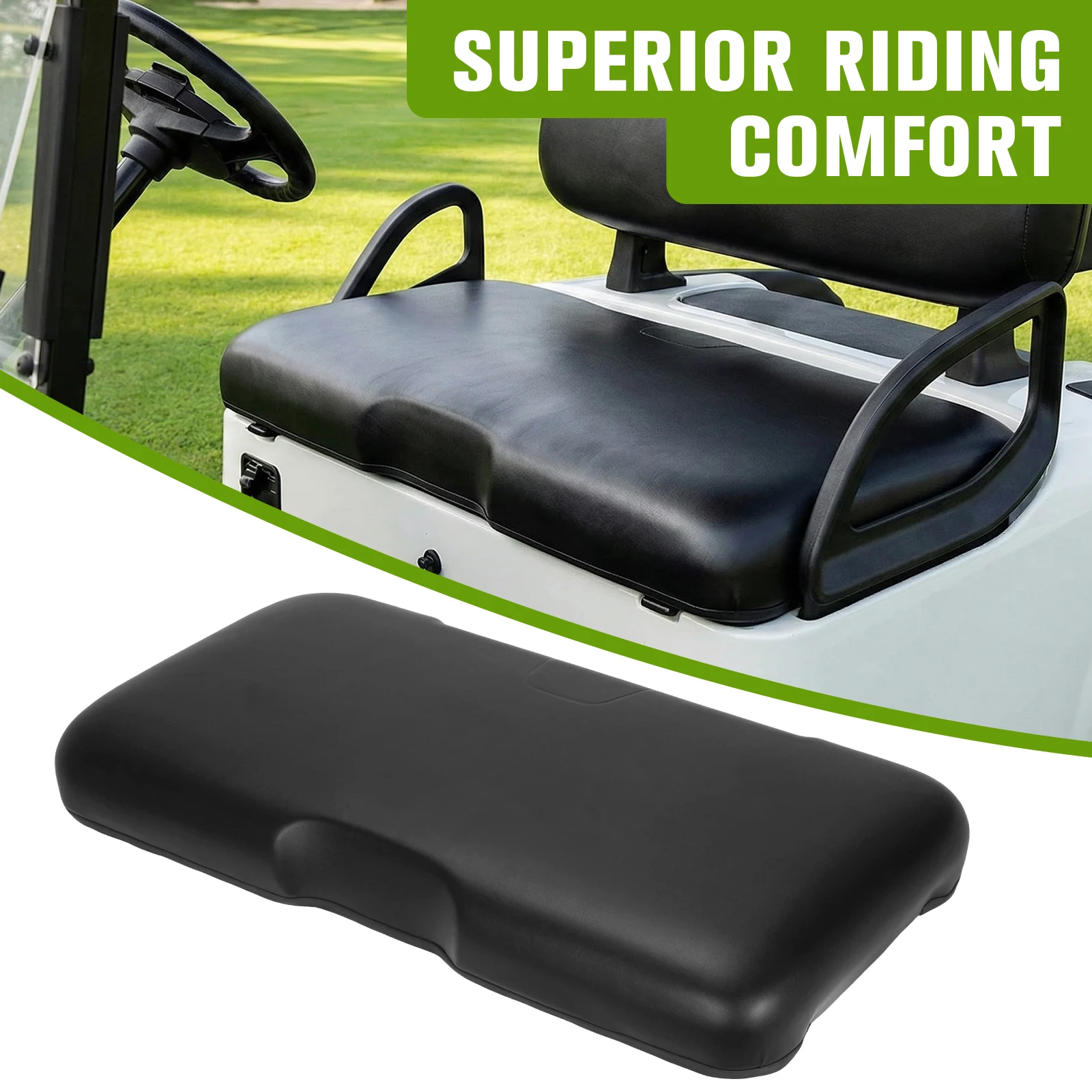 

Golf Cart Front Seat Bottom Replacement Cushion Assembly for EZGO RXV 2008-up (Black)