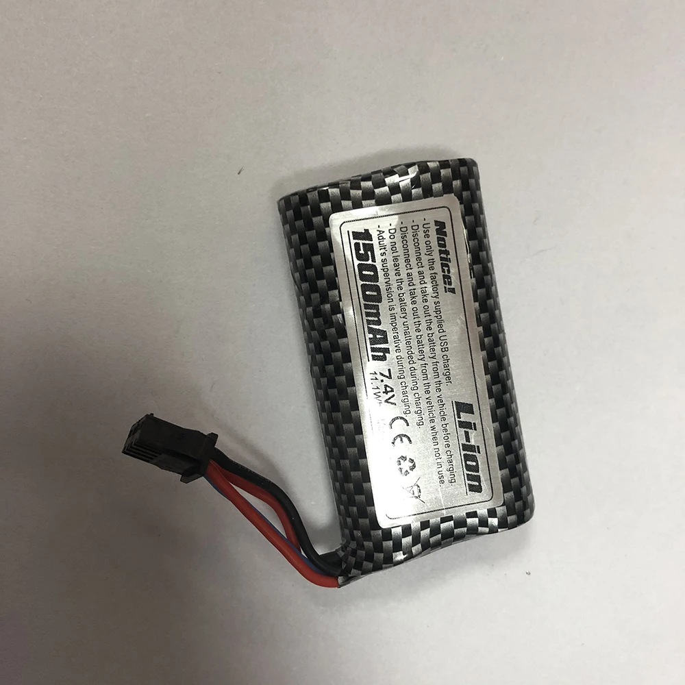 Akumulator litowo-jonowy 7.4V 1500mAh 18650 do szybkiego zabawki zdalnie sterowane samochodów HBX 2105A T10 ładowalny akumulator litowo-jonowych 7.4V