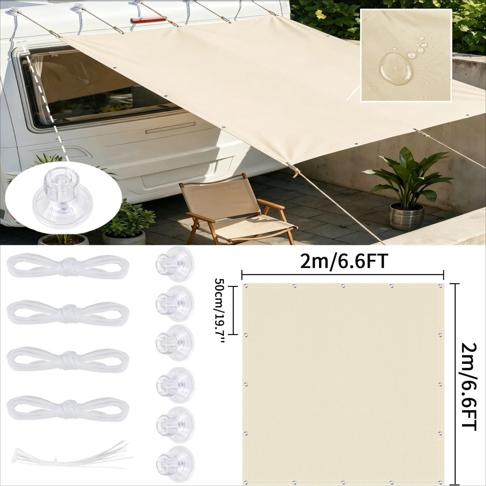 Beige kits 2x2M