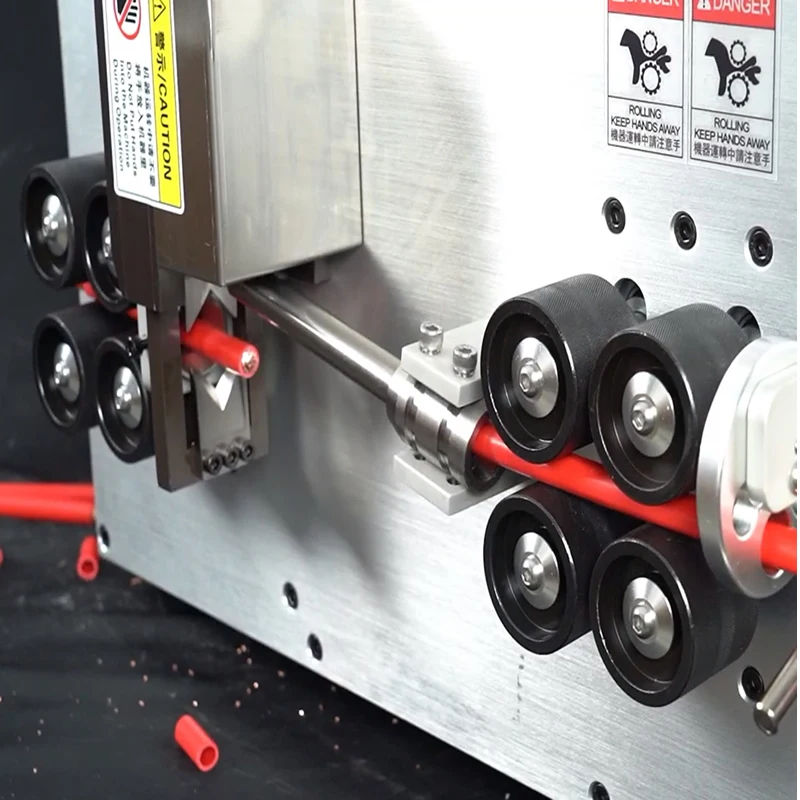 SWT-608-MAX2-ST50 Stepper Motor Peeling Stripping Cutting Machine 8 Wheels 800W Touch Screen Control BV Wire Maximum 35mm²