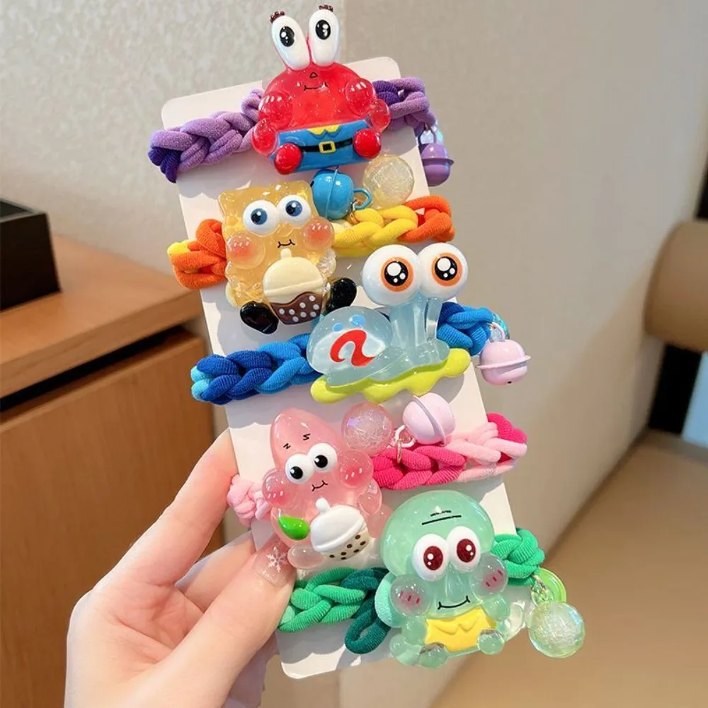 SpongeBob SquarePants Bold High Elasticity Girl Cartoon Meatballs Hair Hoop Headwear Gift