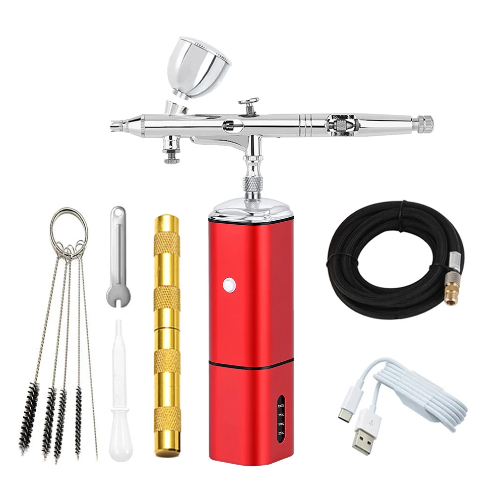 

Cheap Airbrush Kit with Dual Action Gravity Type Spray Gun for Art Model Body Paint Artist Makeup Nail Tattoos Cake Tools