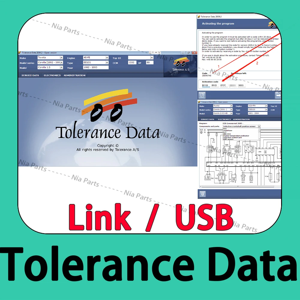 2024 Hot Tolerance Data 2009.2 with keygen Car Repair Tool Software Link diagnostic tools electric equipment multilingual device