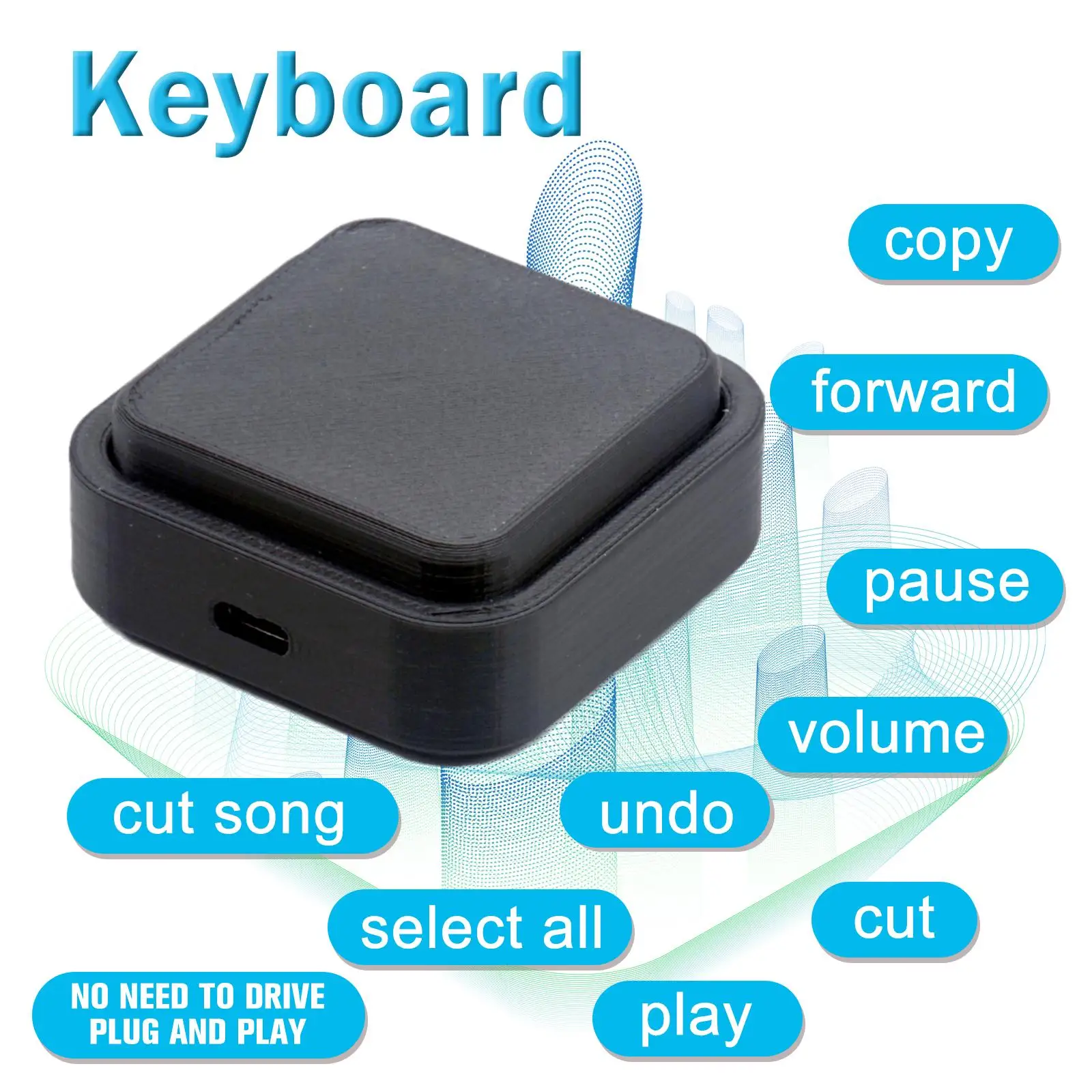 

One Usb Programmable Macro Board Big S One- Board Mouse Hot Mini One Copy Shortcut Paste Button H8n7