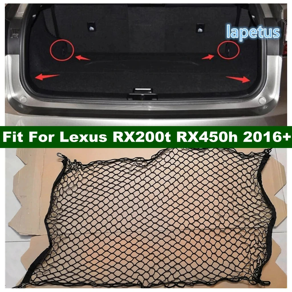 

Trunk Rear Storage Cargo Luggage Mesh Net Holder With 4 Hooks Cover For Lexus RX200t RX450h 2016 2017 2018 2019 2020 Accessories