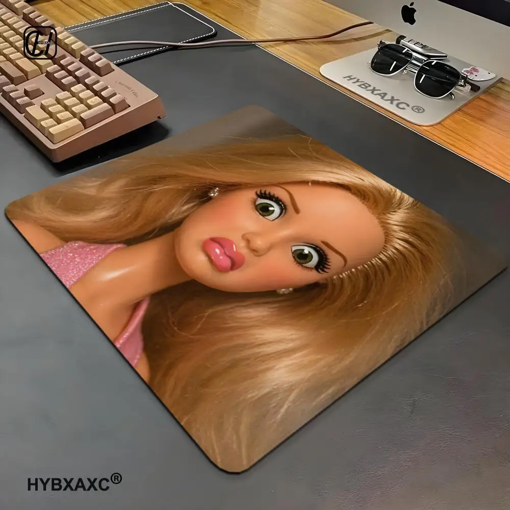 Funny Doll Face Small Mouse Pad Thickened Desk Pad Desktop Computer Keyboard Wireless Mouse Boy Girl Gift for CS DOTA